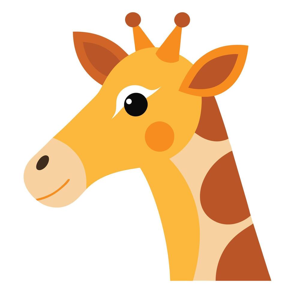 A giraffe with a crown on its head vector