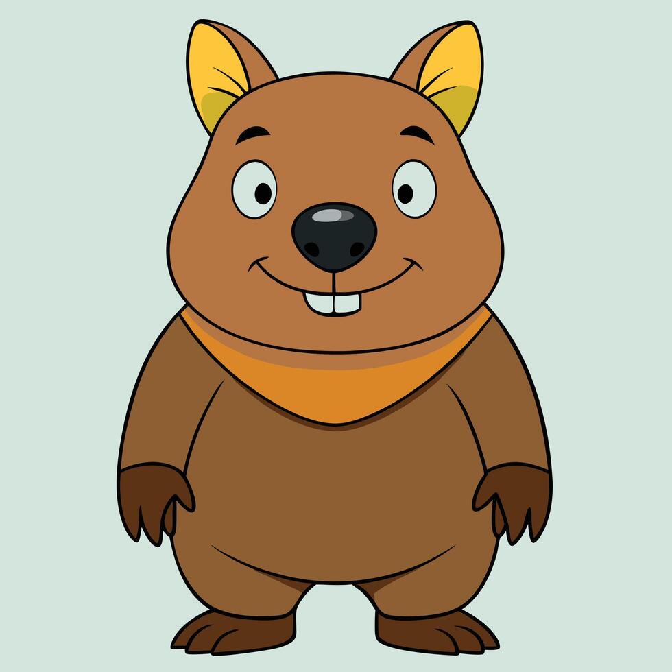 A cartoon character of a cute animal vector