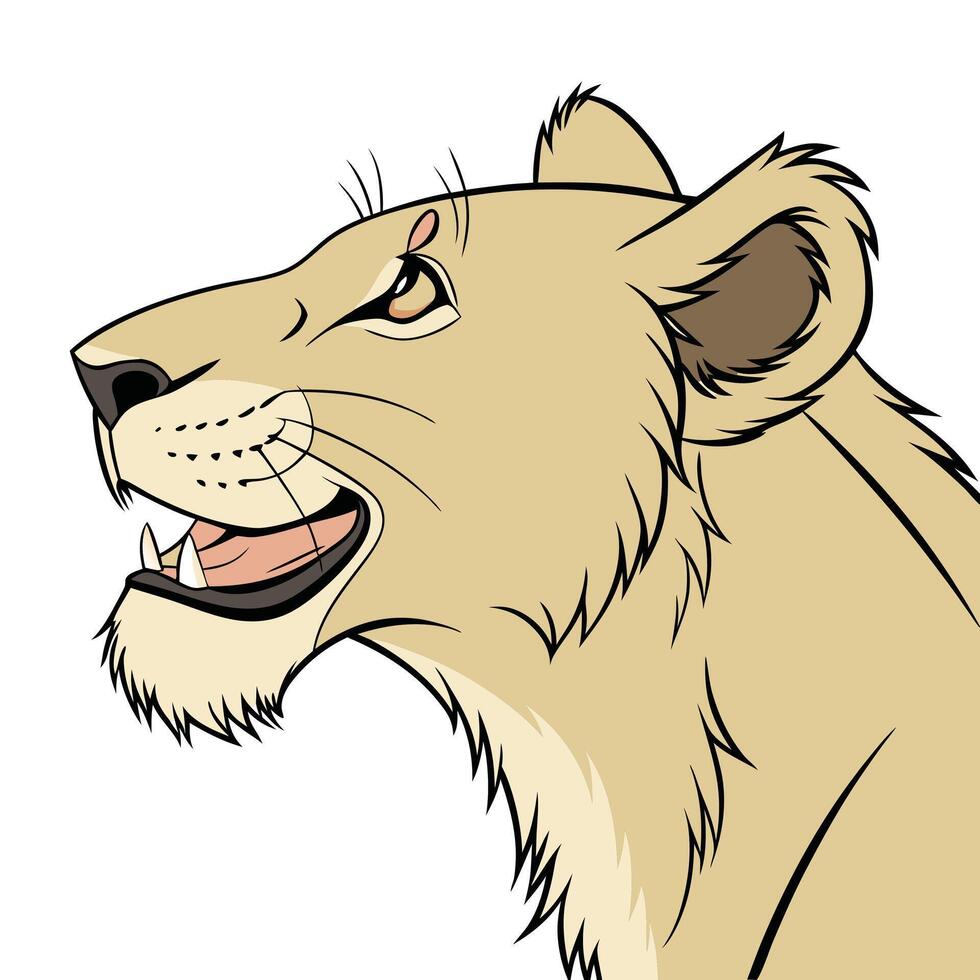 Smiling Lion head vector