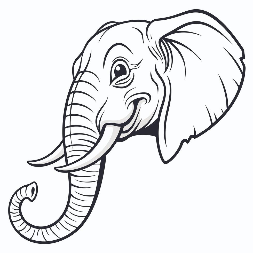Elephant Head Illustration vector