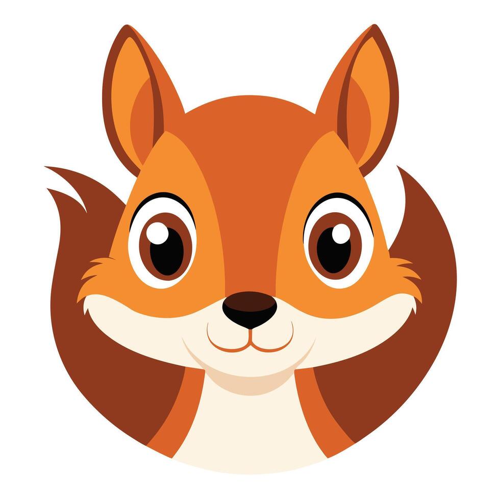 A cartoon squirrel with big eyes and a big nose vector
