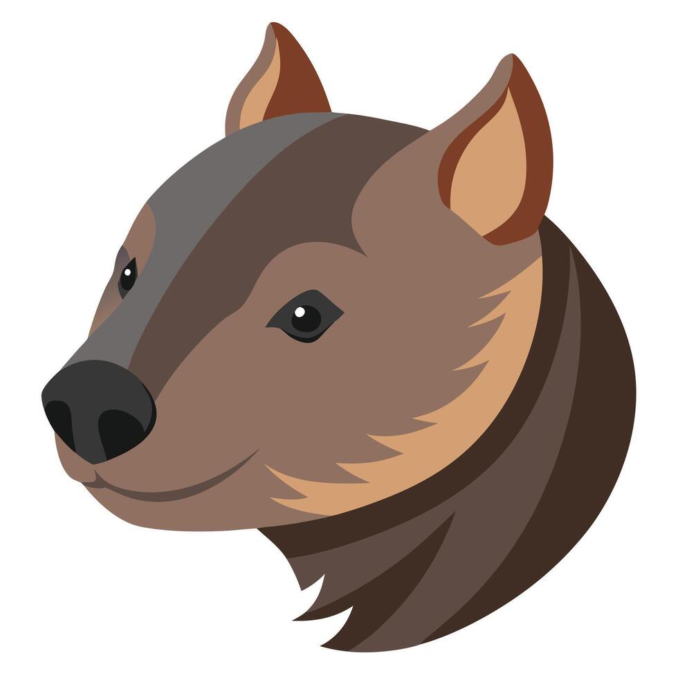 A cartoon animal head with a long nose and ears vector
