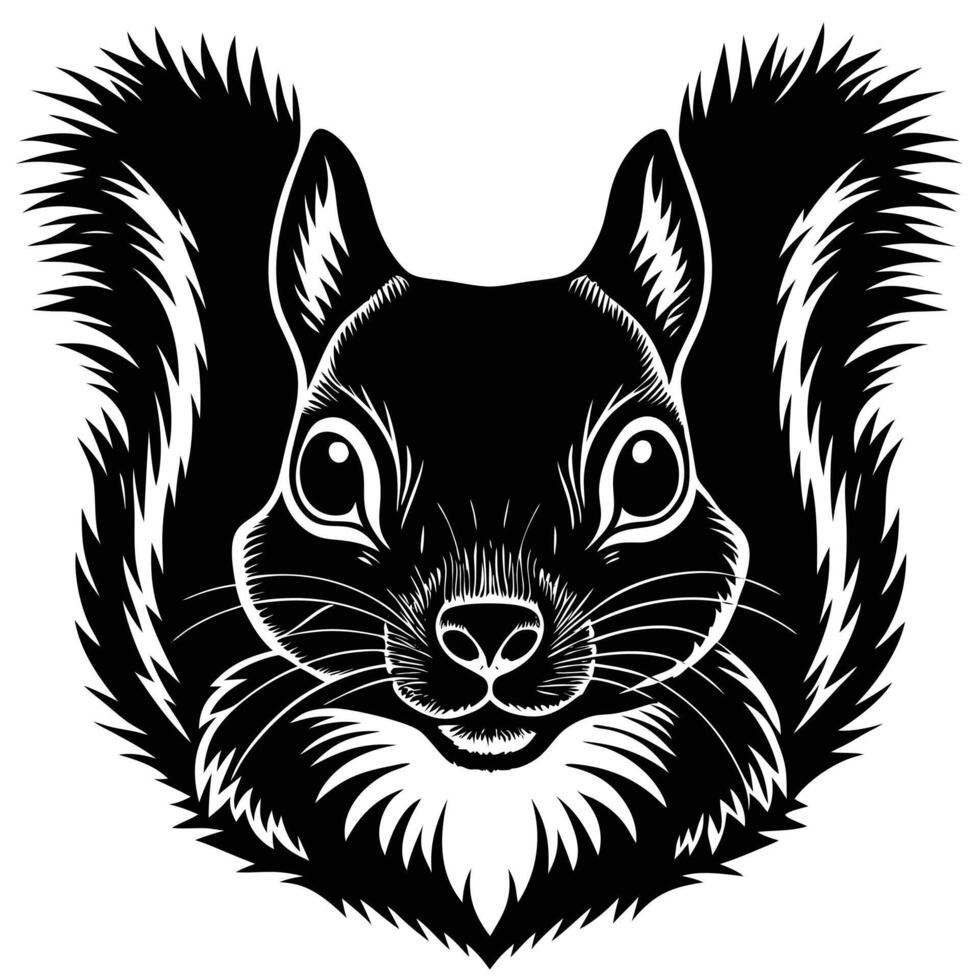 Squirrel face Head vector