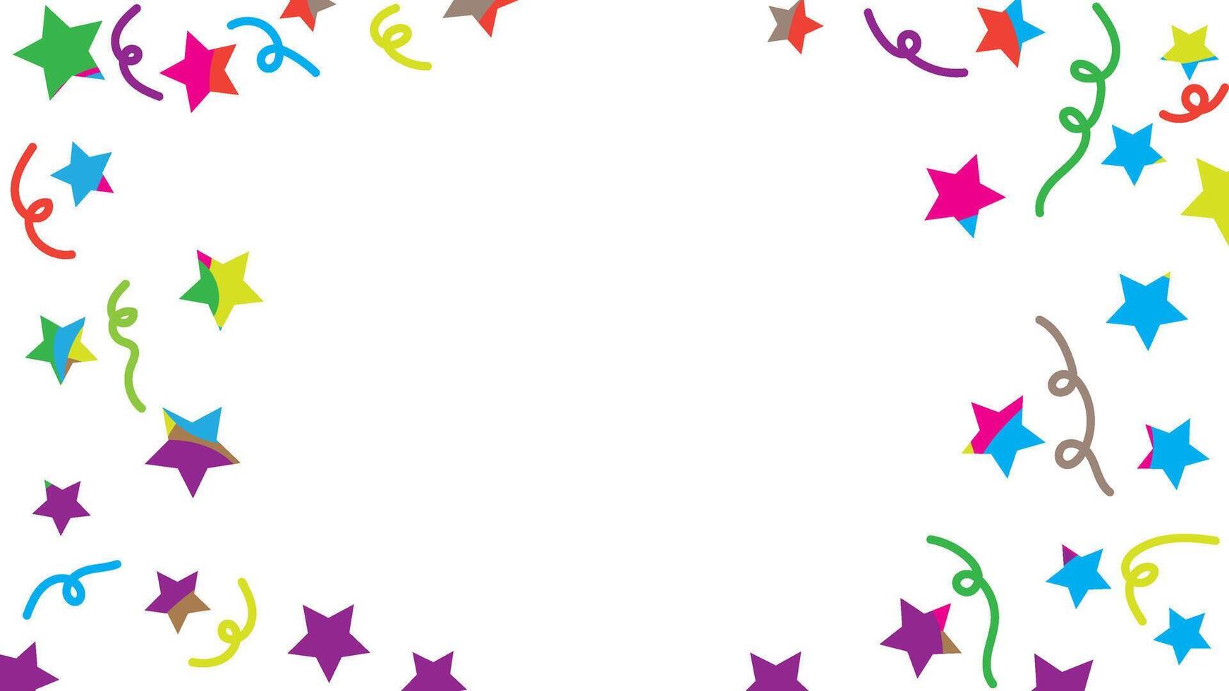 Festive Celebration Background with Colorful Stars and Ribbons for Party Events vector