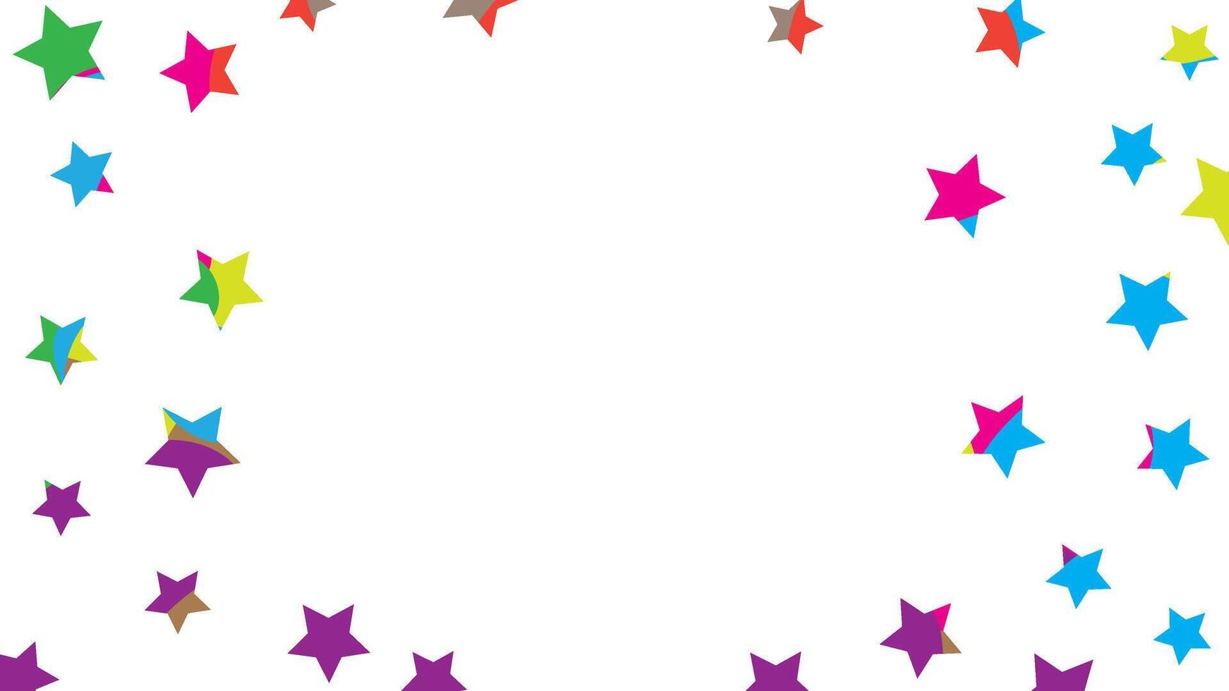 Colorful Stars Frame Background for Celebrations and Festive Designs vector