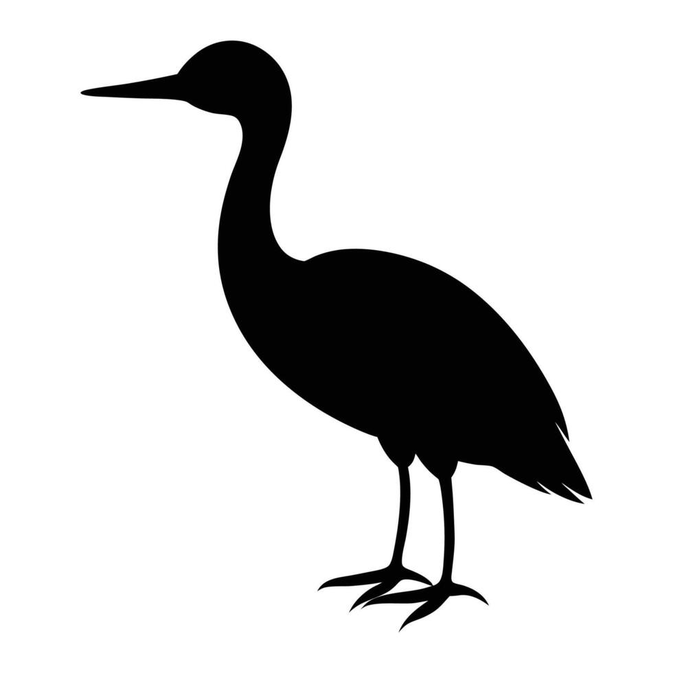 buck bird silhouette illustration black, Migratory Bird vector