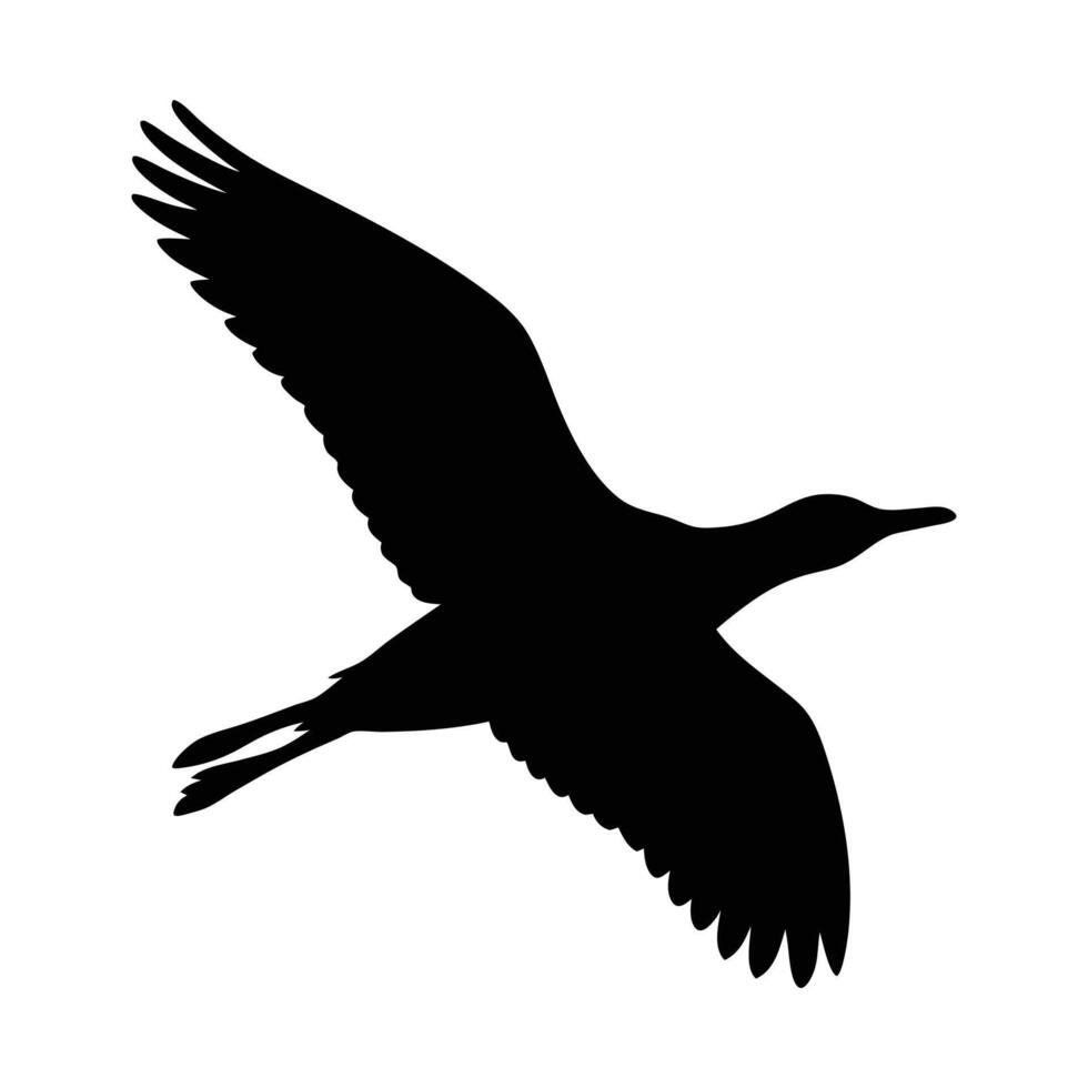 Migratory Bird ,illustration black silhouette, bird flying vector
