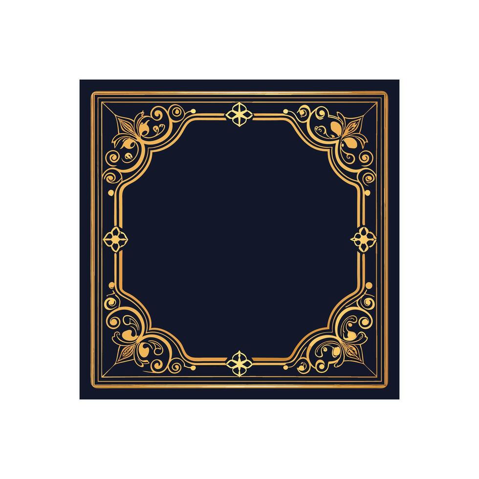 Gold Luxury Frame Border Illustration Design vector