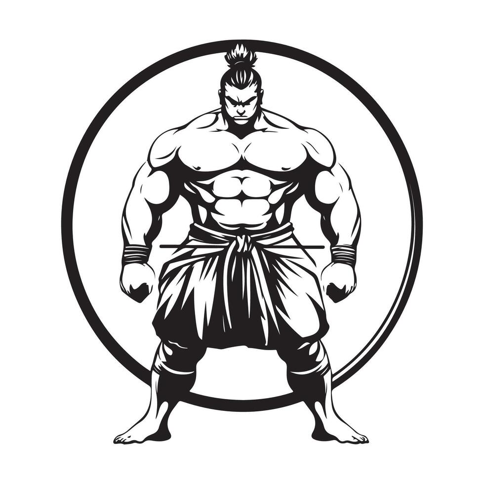 Wrestler Images. Man Muscular Wrestling Design Images isolated on white background vector