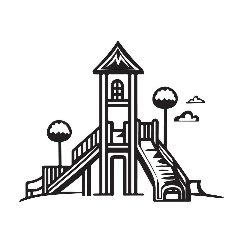 Playground Icon Trendy Design Style Playground Image vector