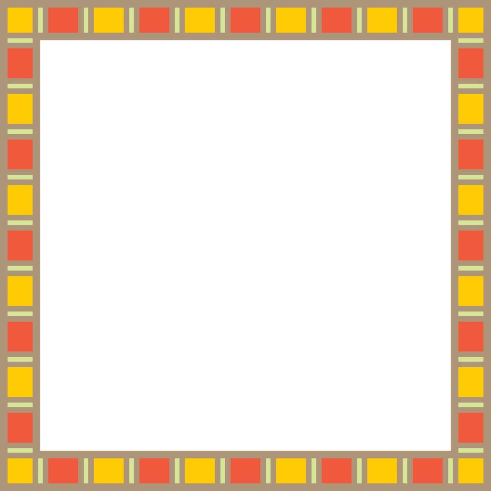 colored square Egyptian ornament. Rectangle, frame, ancient Egypt.Pattern of lotus flowers vector