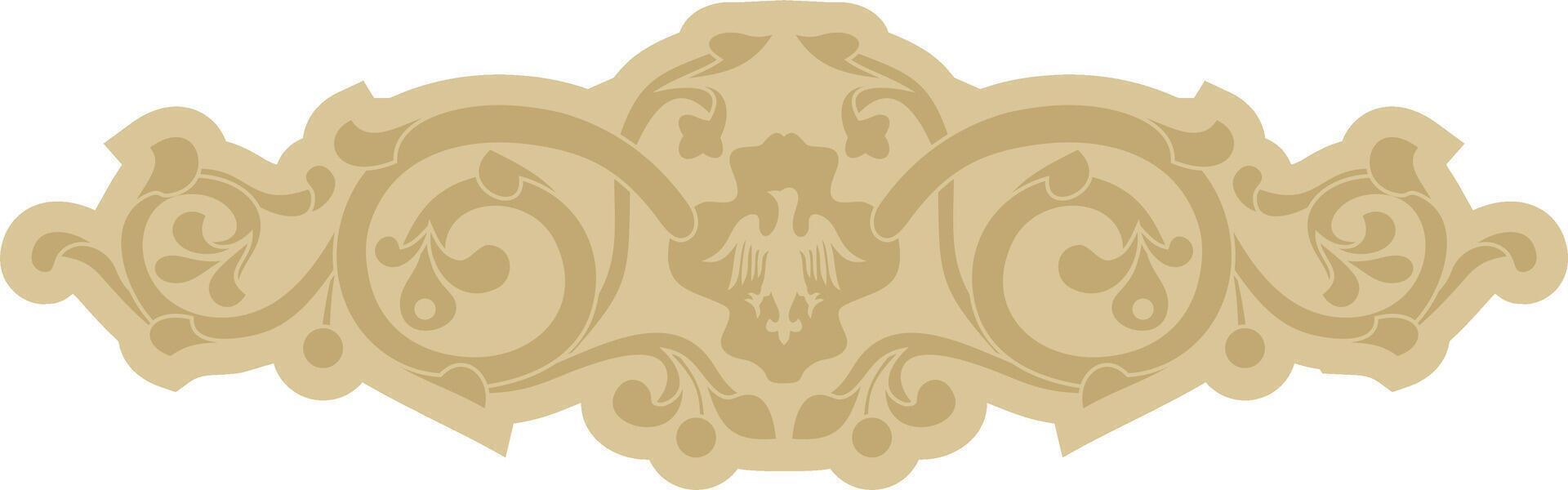 golden gothic ornament. Medieval European drawing. Classic pattern of the Germans, Angles, Saxons, Franks. vector