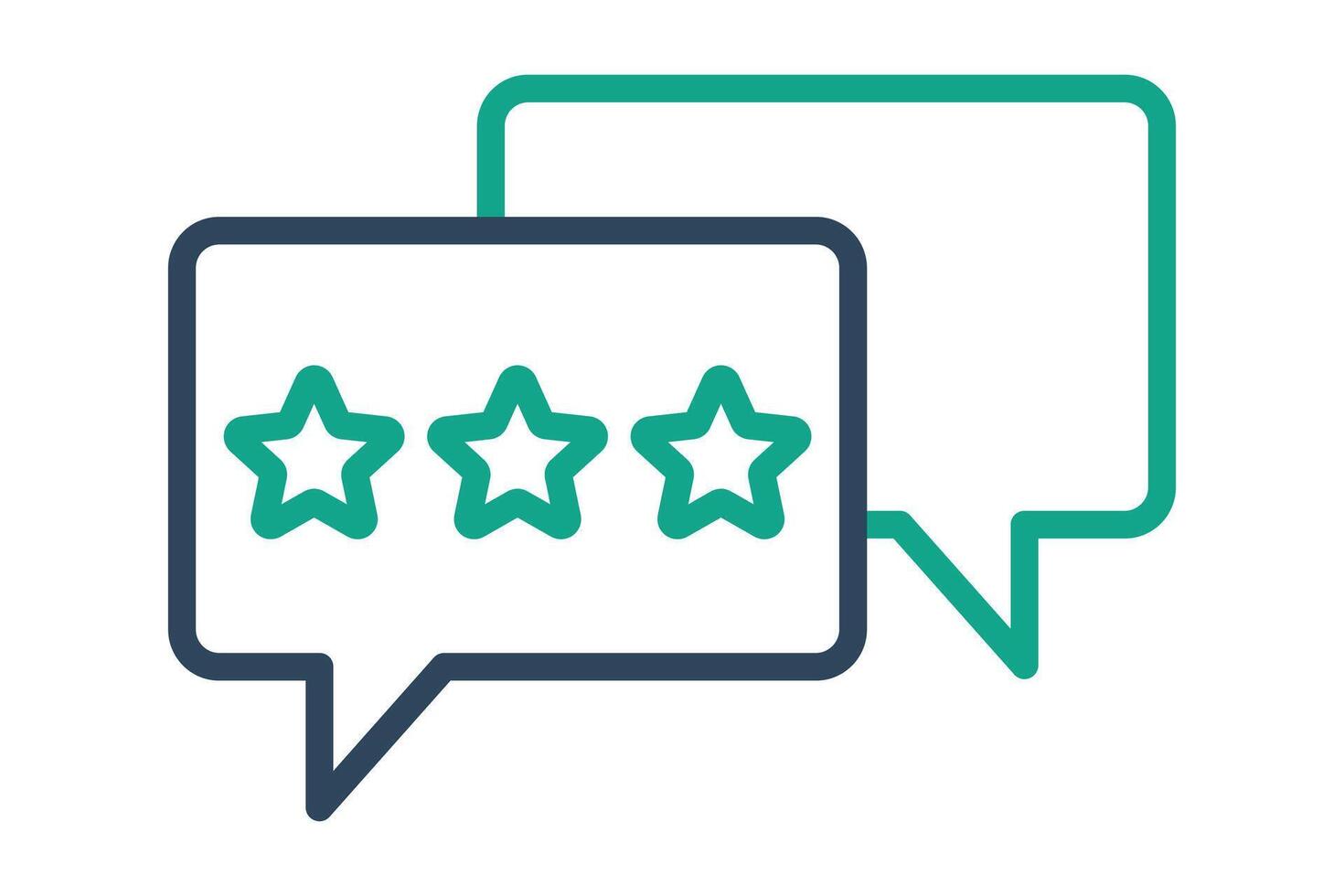 Rating icon. line icon style. icon related to digital marketing. business elements illustration vector