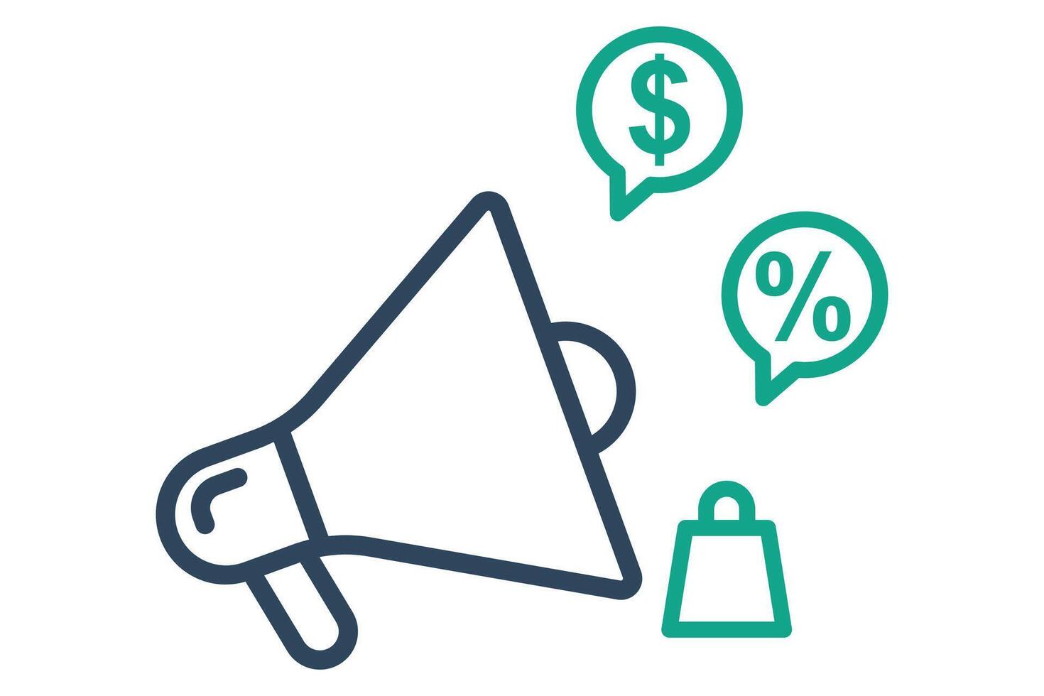 Promotion icon. line icon style. icon related to digital marketing. business elements illustration vector