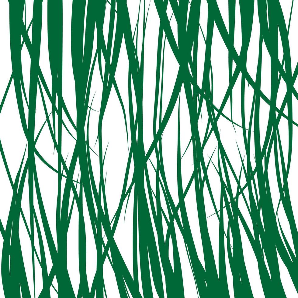Geen grass on white background. vector