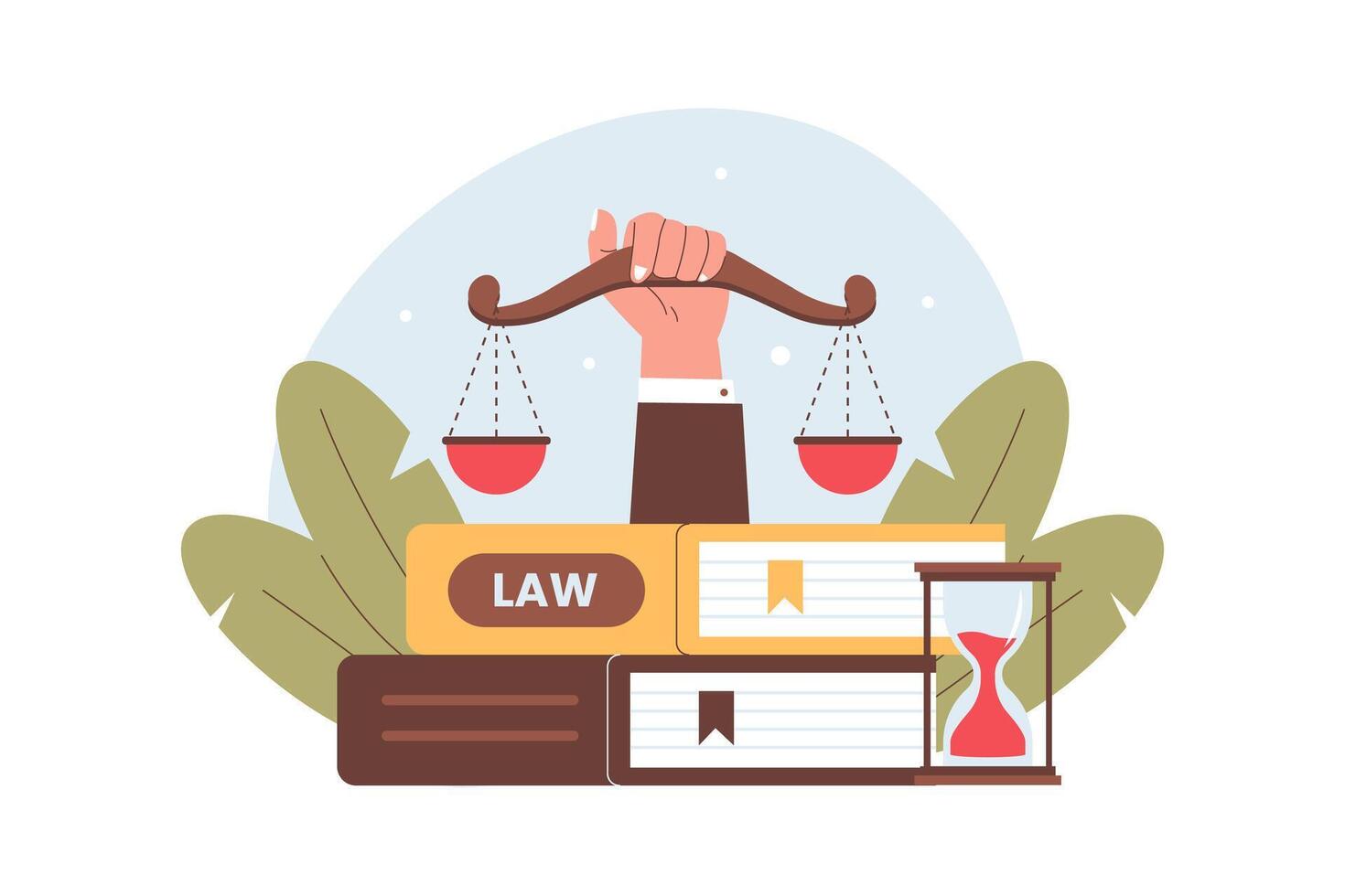 Judge Gavel and Scales of Justice Illustration vector