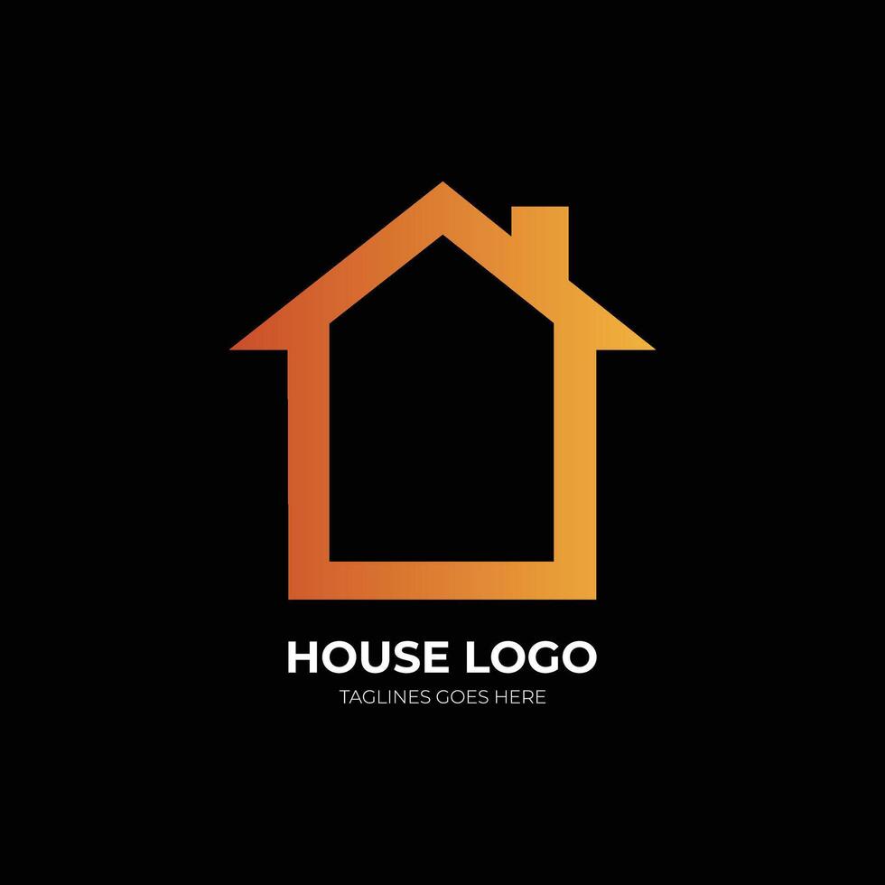 Modern Minimalist House Logo Design Real Estate Branding Icon vector