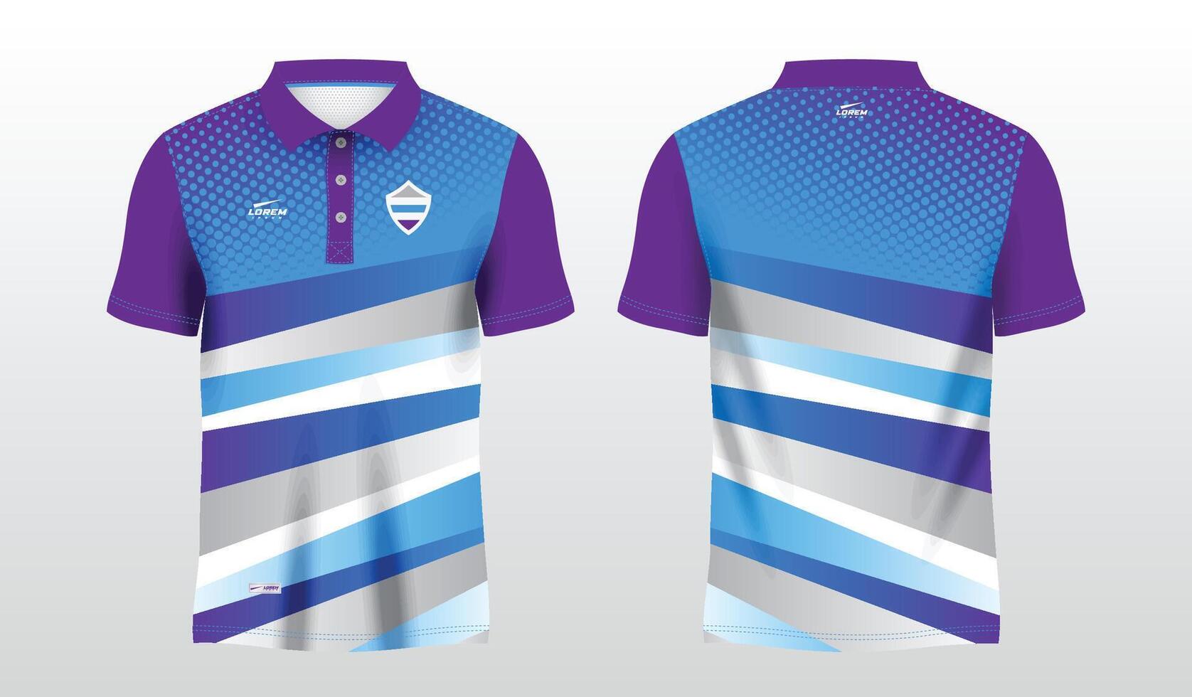 abstract blue sublimation shirt for polo sport jersey design template vector