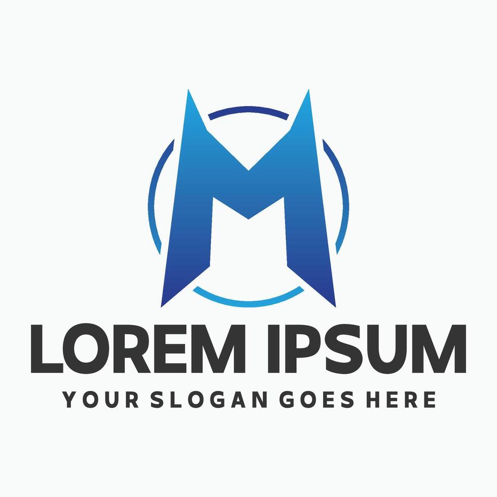 M Letter Logo Template vector