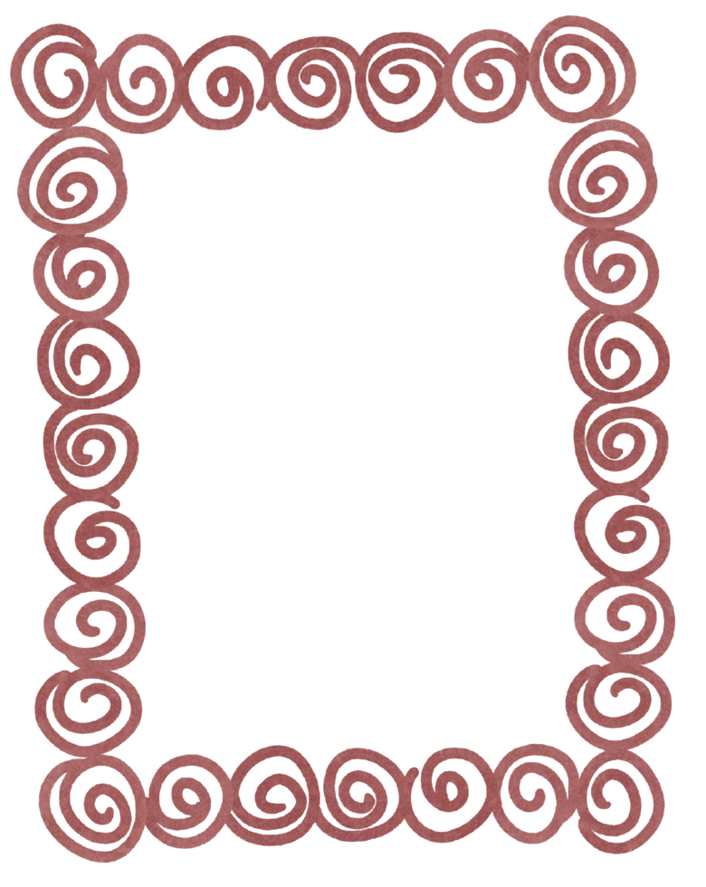 Picture frame drawn with circles connected together png