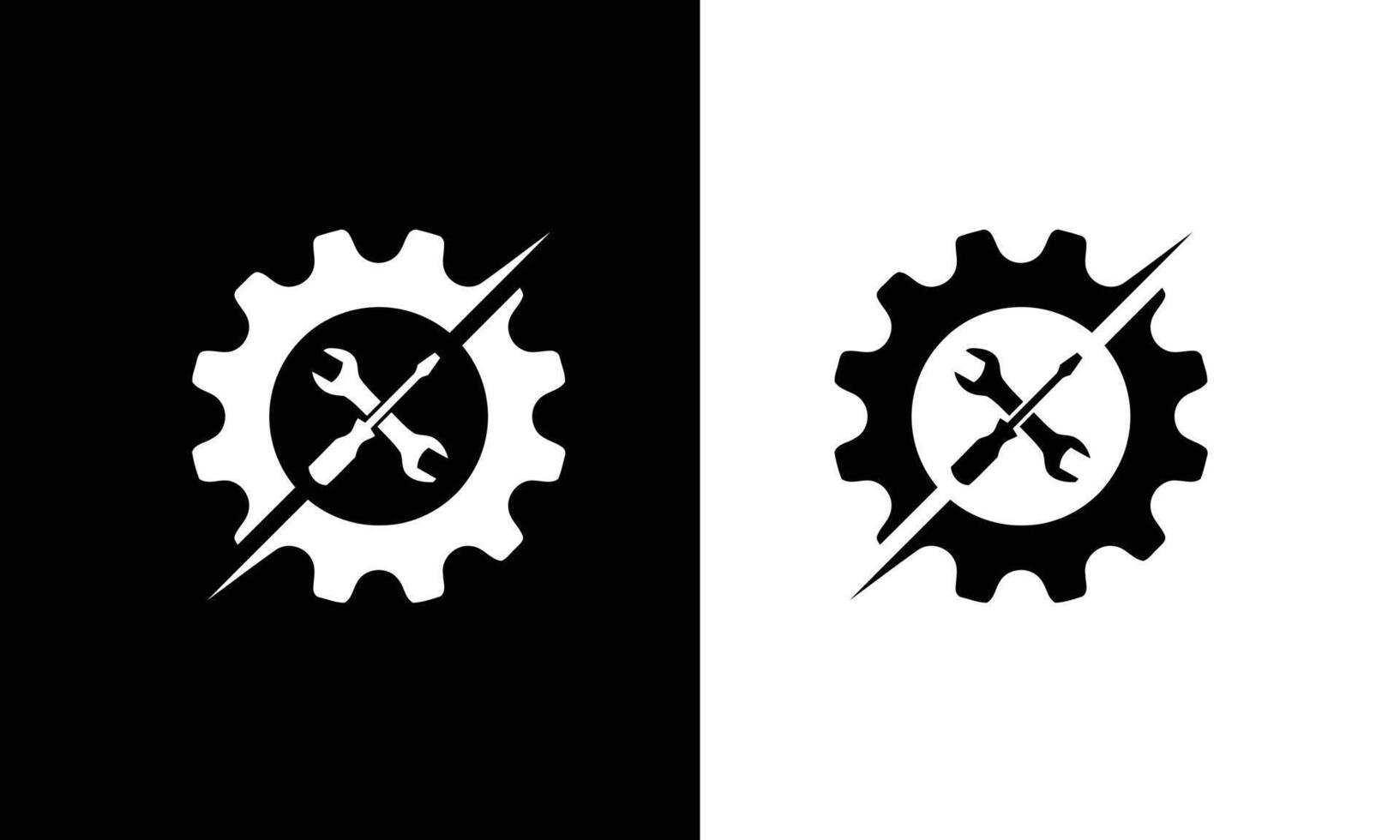 gears on black background vector