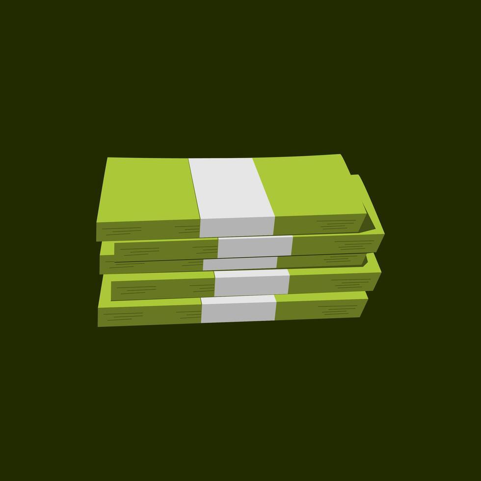 an illustration of a pile of money. suitable for decorating things related to finance and investment vector