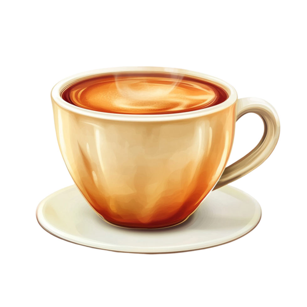 Shiny Golden Coffee Mug Filled with Rich Espresso png