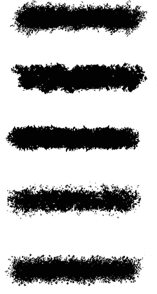 Grunge Black Brush Strokes Distressed Texture Brush Lines. vector