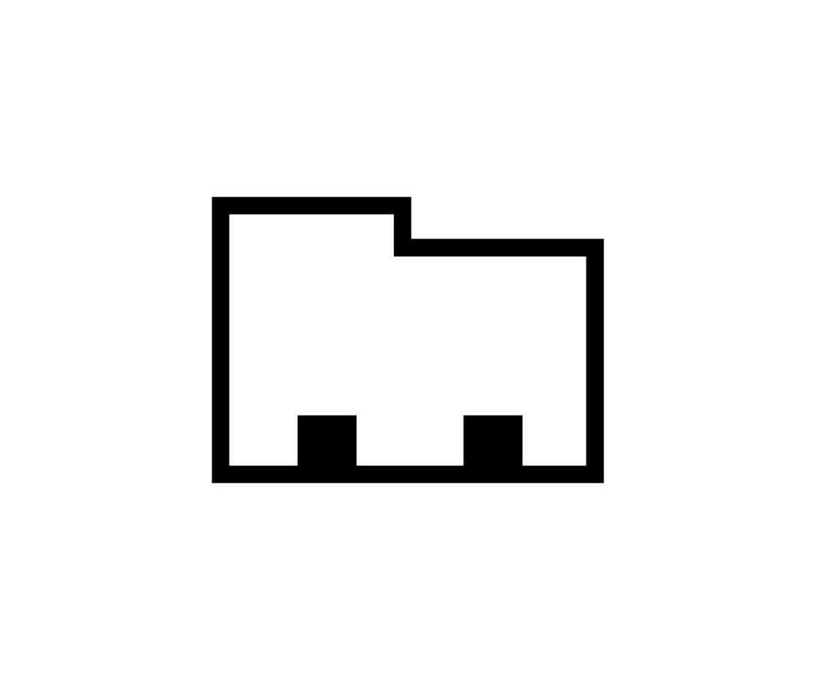 a black and white logo of a building vector