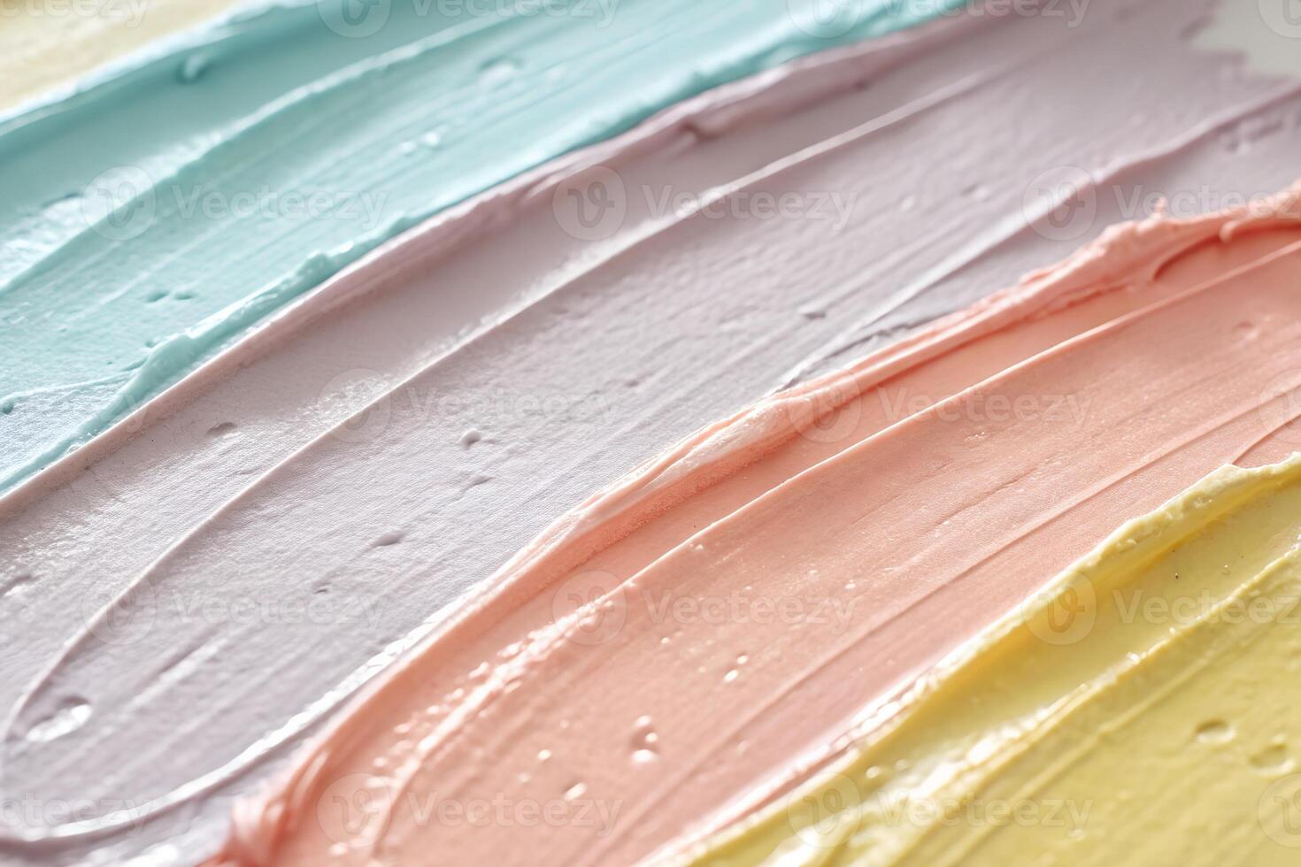 Smooth Creamy Paint Strokes in Pastel Colors with Glossy Finish full. photo