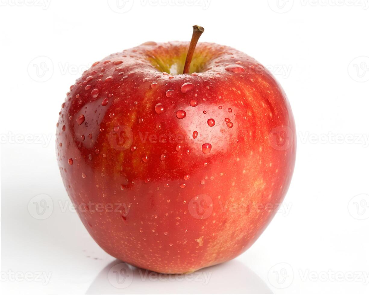 Fresh Apple Isolated on Full White Background photo