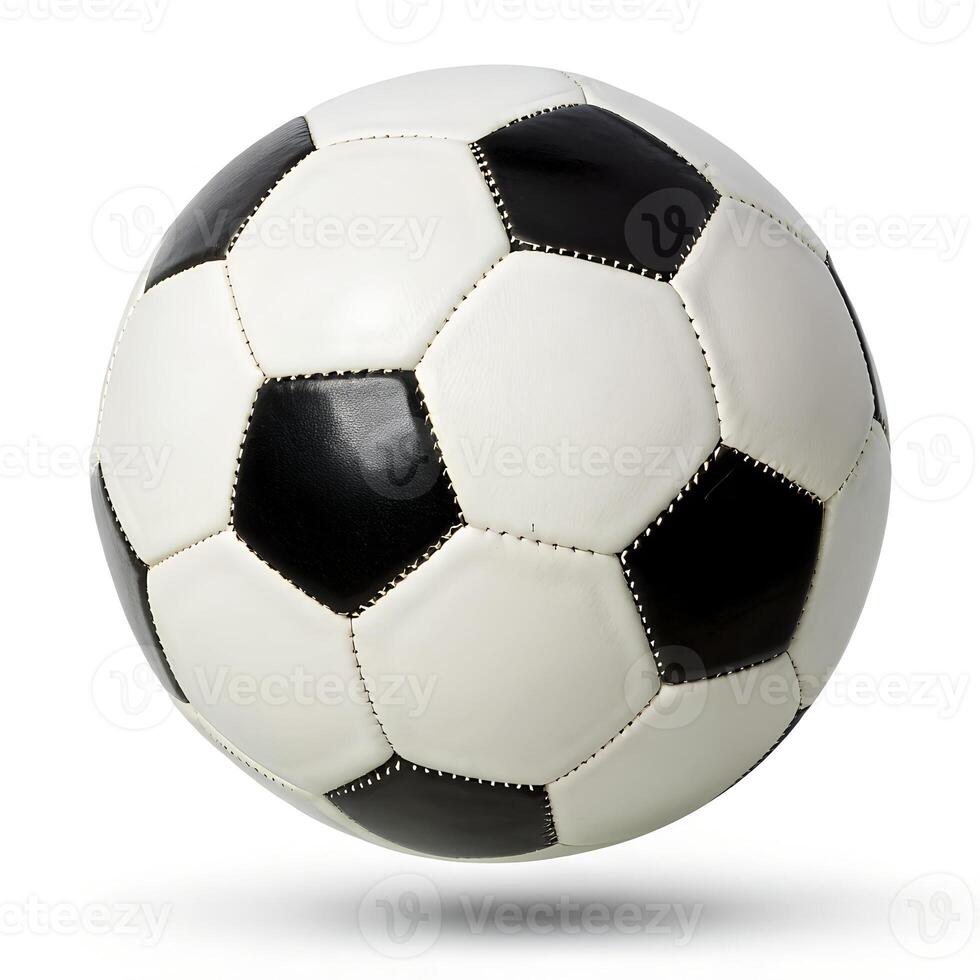 Soccer Ball Floating Isolated on White Background photo