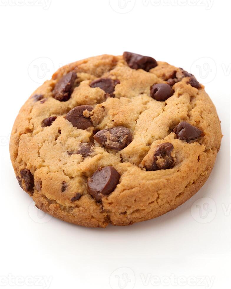 Chocolate Chip Cookies Isolated on White Background photo