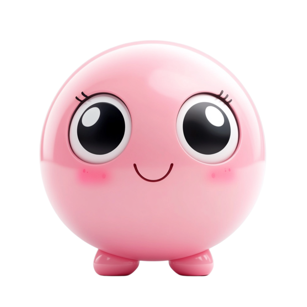 Cute Pink Cartoon Bubble Character png