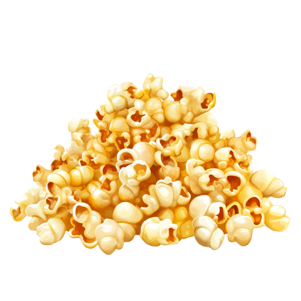Golden Butter Popcorn with Crunchy Texture png
