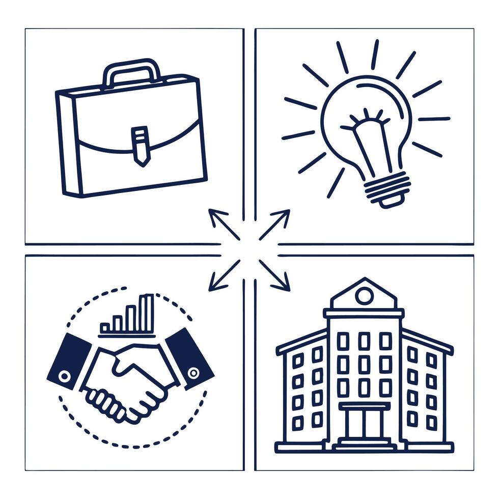 Business Collaboration set vector