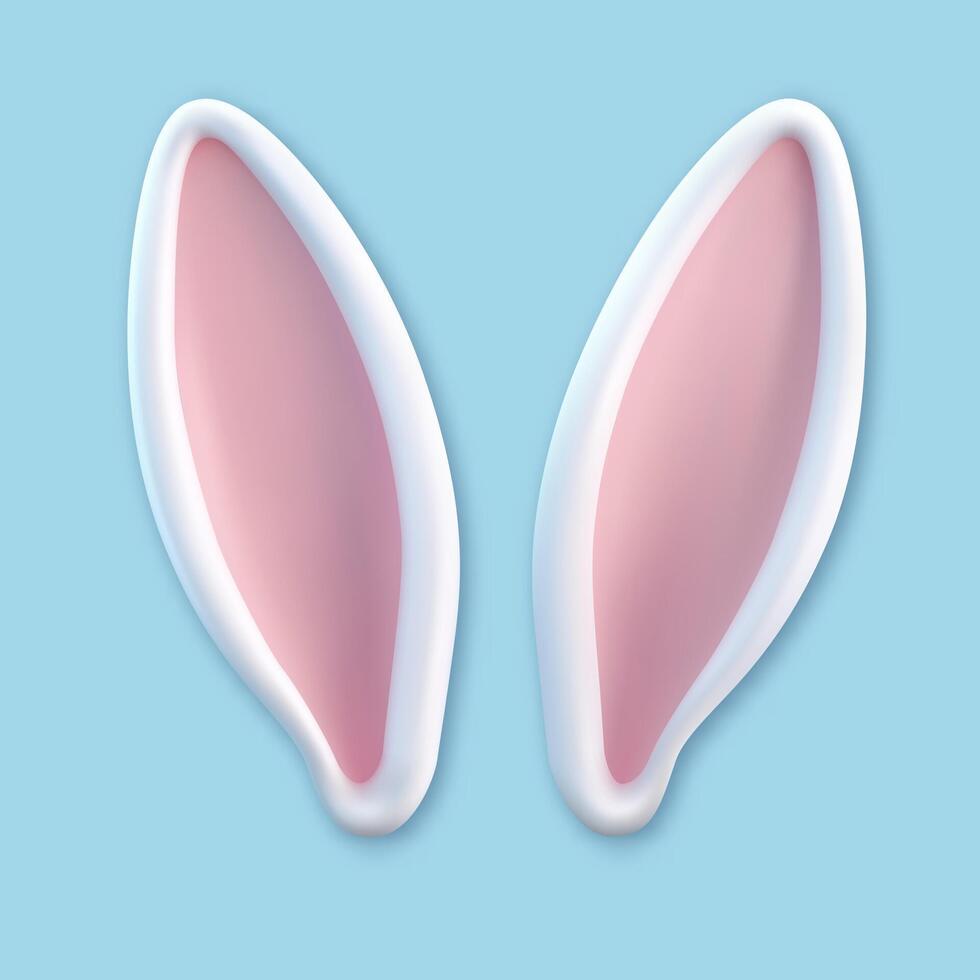 rabbit ears on an isolated background. vector