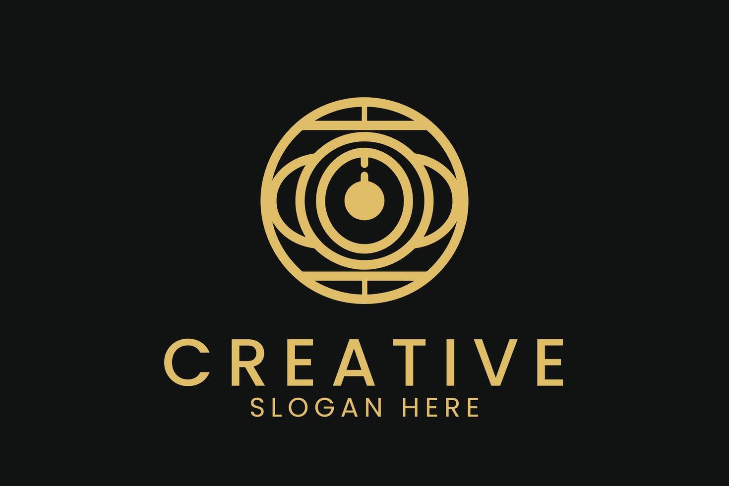 Elegant Golden Abstract Logo Design for Brand art icon lines style image shape vector