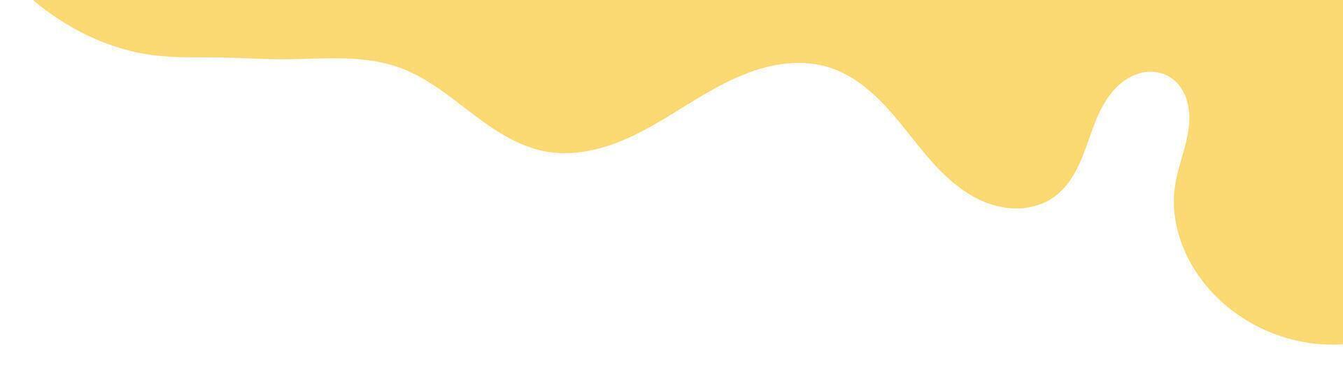 yellow melt butter. flat style melting mustard. abstract wavy background. melting mustard isolated on white background. wavy background for advertising banner. melted mayonnaise illustration. vector