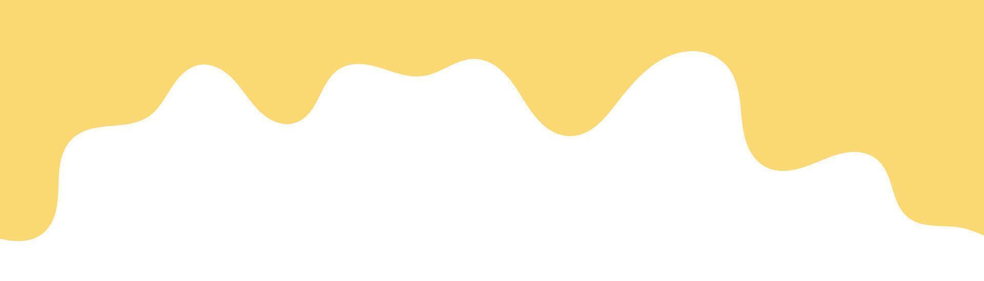 yellow melt butter. abstract wavy background. melting mustard isolated on white background. flat style melting mustard. wavy background for advertising banner. melted mayonnaise illustration. vector