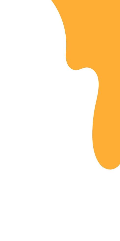 melted honey on white background. flowing honey illustration for label or packaging design. wavy liquid corner. melting slime. dripping yellow paint. abstract honey dripping pattern. vector