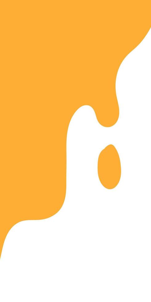 melted honey on white background. flowing honey illustration for label or packaging design. melting slime. dripping yellow paint. wavy liquid corner. abstract honey dripping pattern. vector
