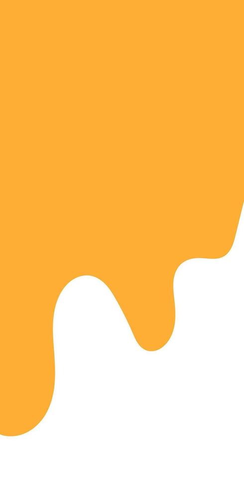 melted honey on white background. flowing honey illustration for label or packaging design. melting slime. abstract honey dripping pattern. wavy liquid corner. dripping yellow paint. vector