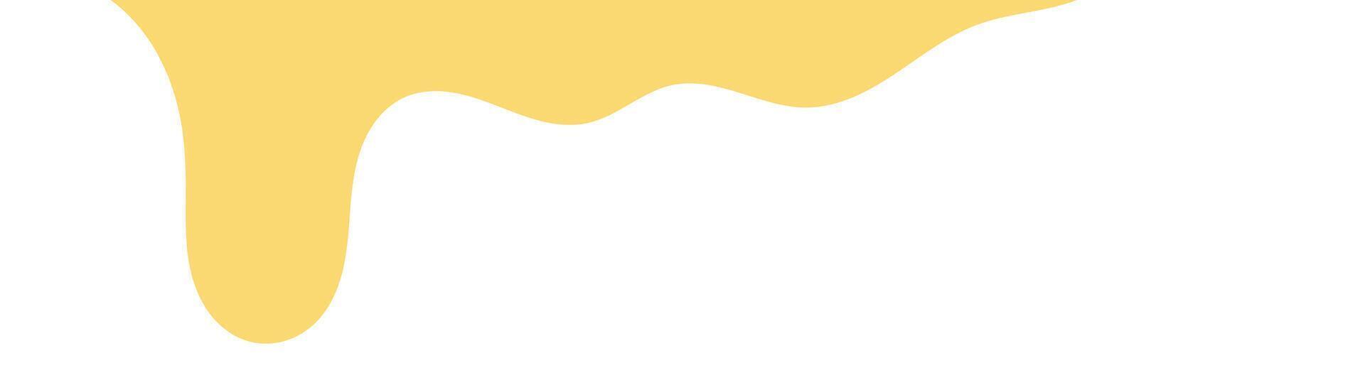 yellow melt butter. wavy background for advertising banner. melting mustard isolated on white background. melted mayonnaise illustration. flat style melting mustard. abstract wavy background. vector