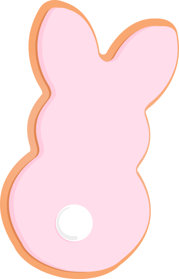 easter bunny icing cookie illustration png