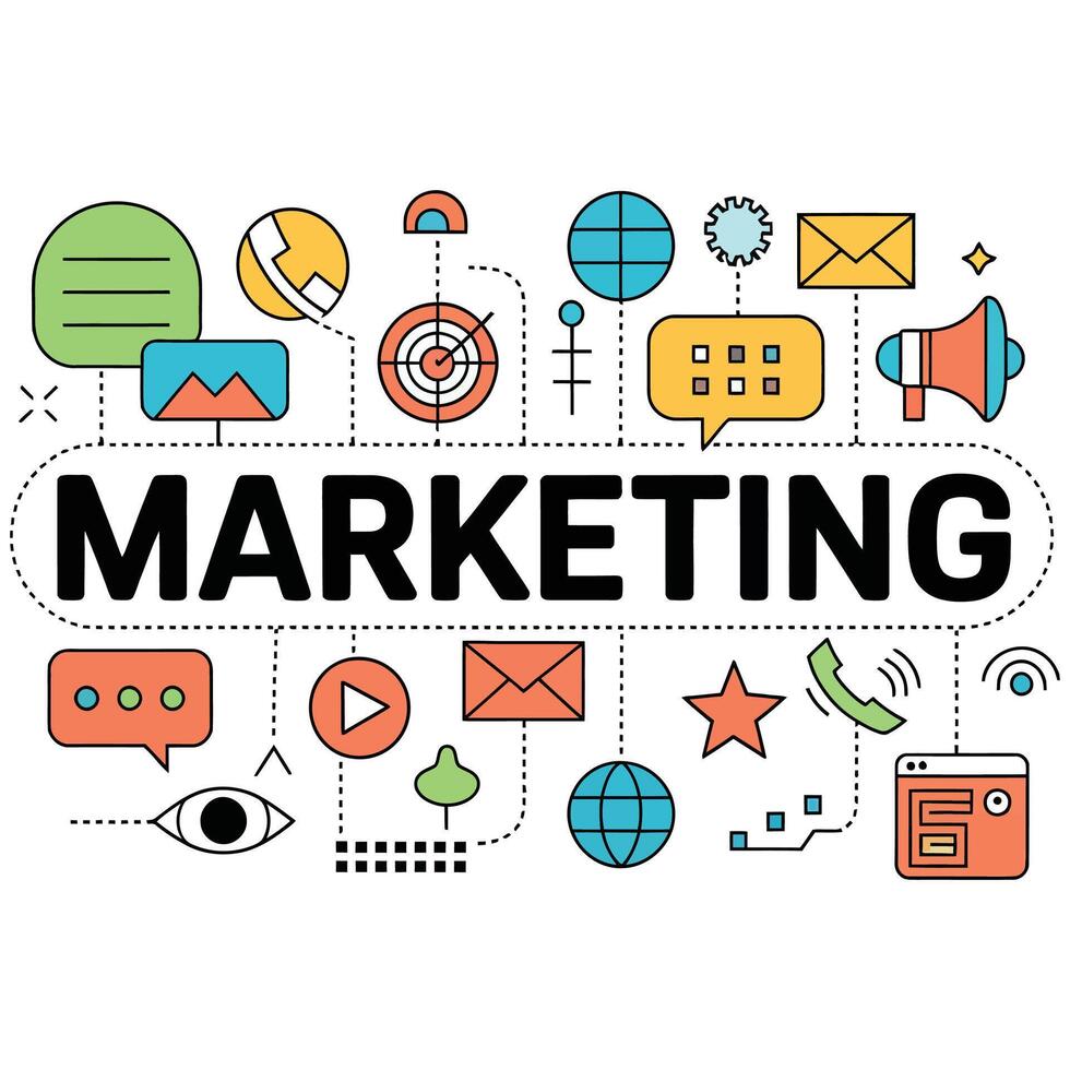 Marketing is a process of communication vector