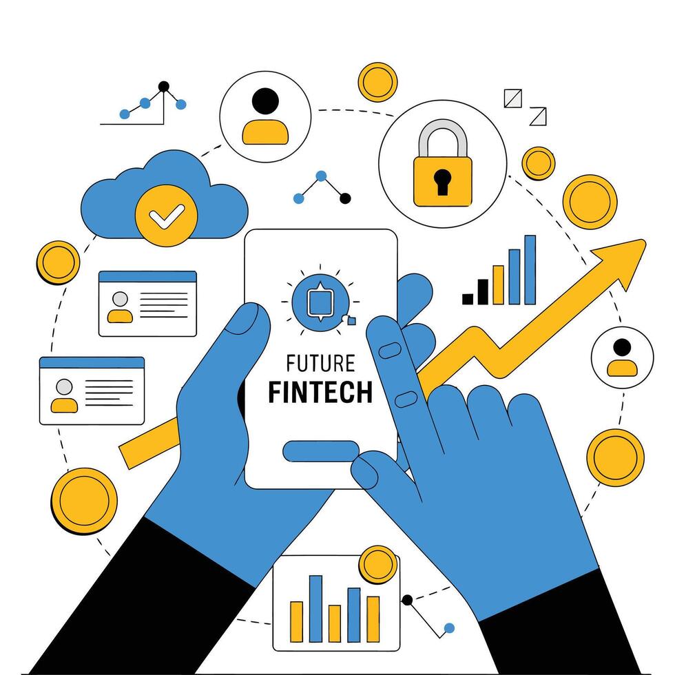 Futuristic Digital Banking Interface. vector