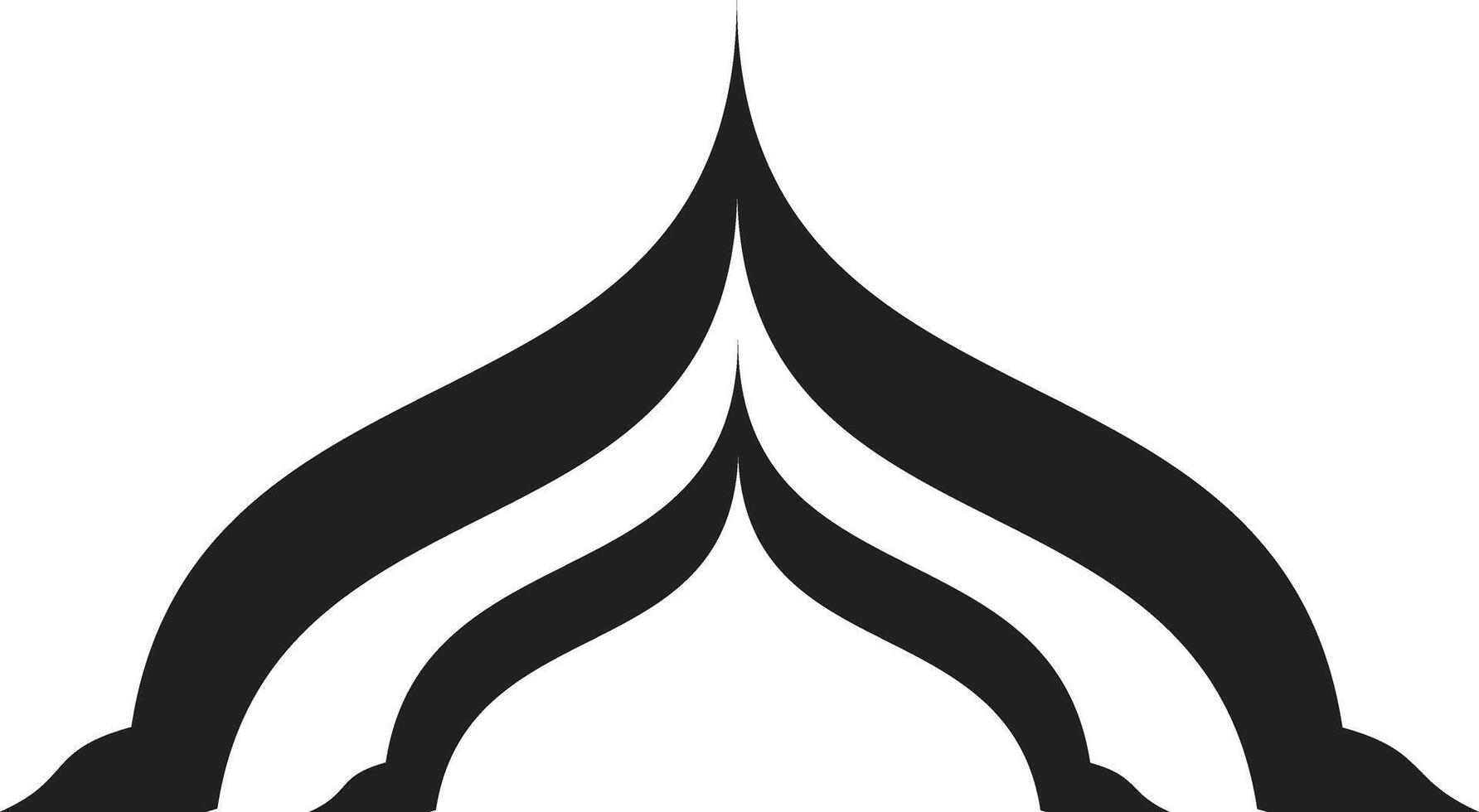 A black and white logo of a temple vector