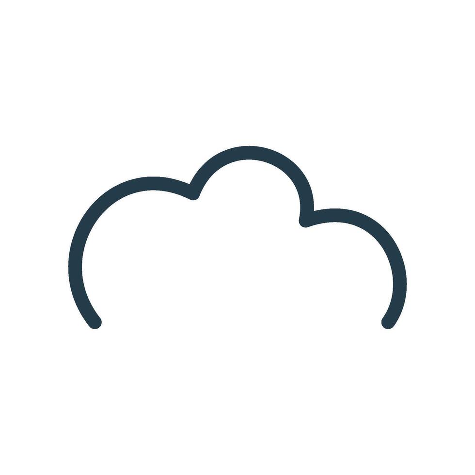 Simple Line Cloud Icon Logo Template Illustration Design. EPS 10. vector