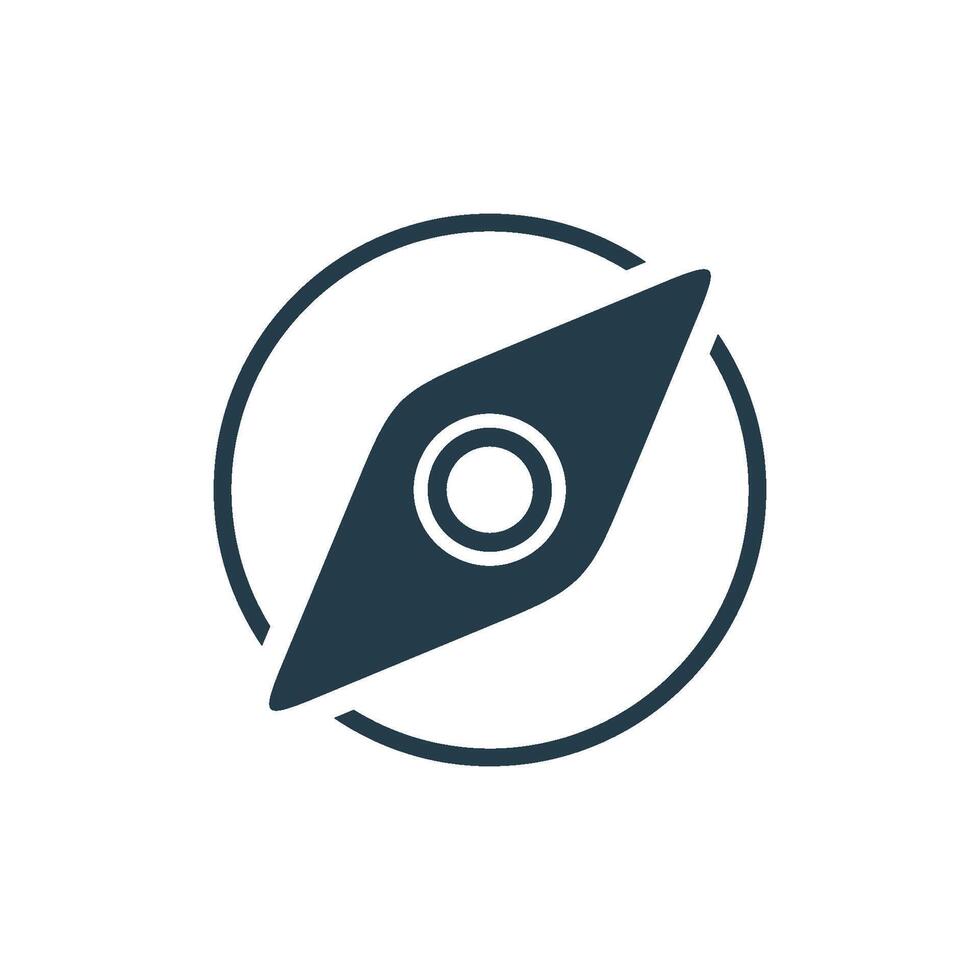Simple Compass Icon Logo Template Illustration Design. EPS 10. vector